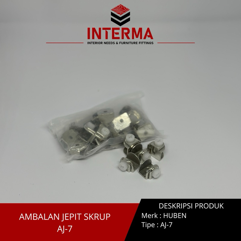 Ambalan Kaca Jepit Lemari (Skrup)