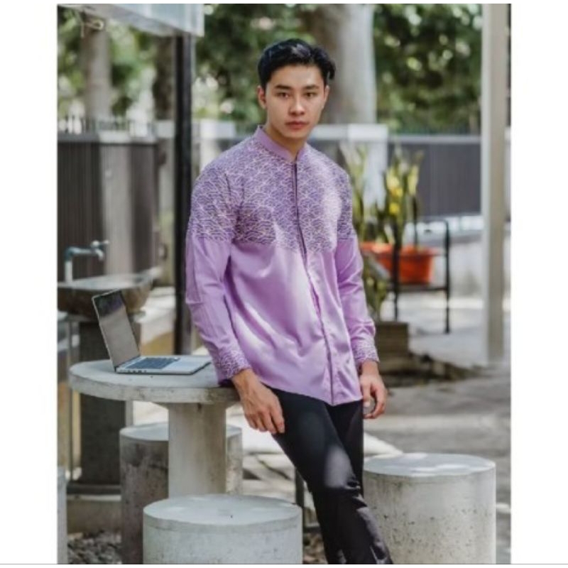 Kemeja Batik Pria NUC.ID Adam Ungu 08 (Ungu Jasmine)