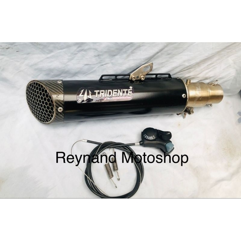 knalpot 3 suara tridente f21 3tech