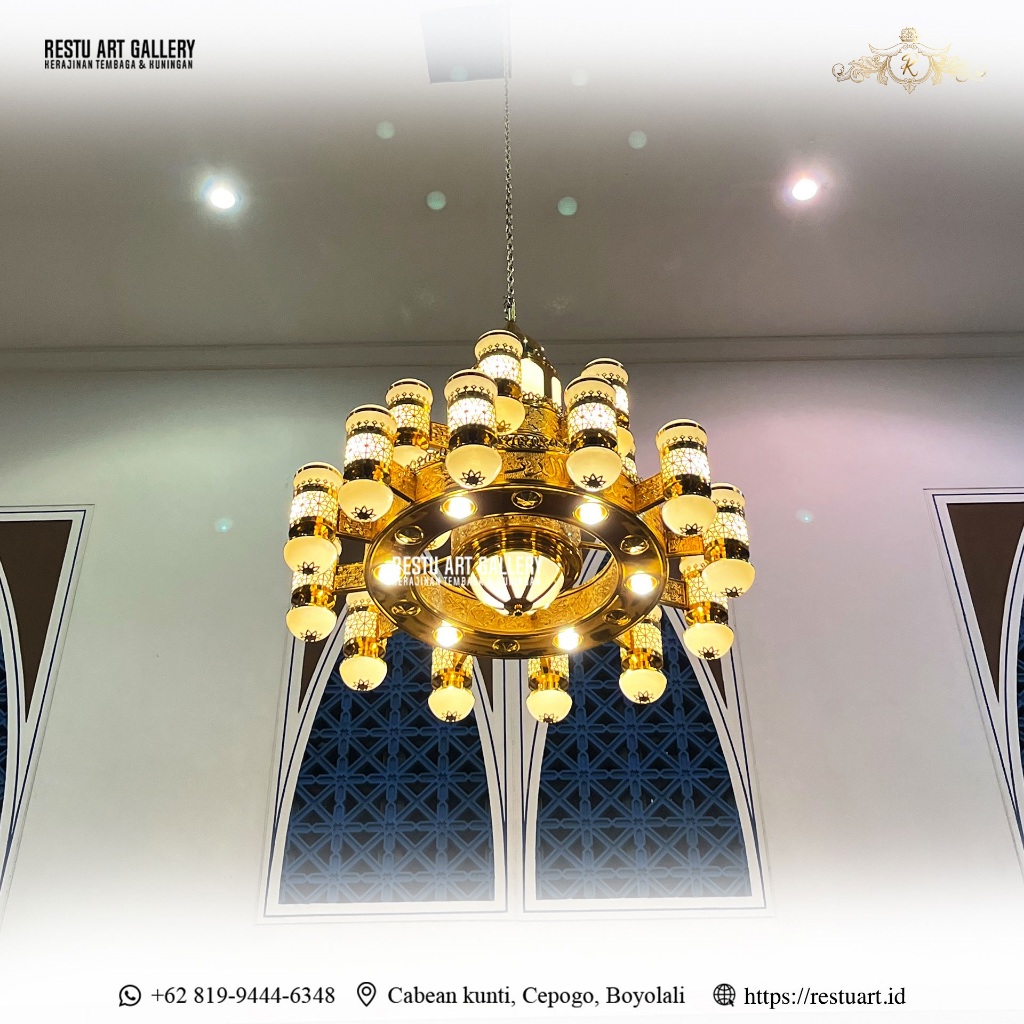 Lampu Hias Masjid | Lampu Gantung Masjid | Lampu Nabawi | Lampu Kuningan Custom