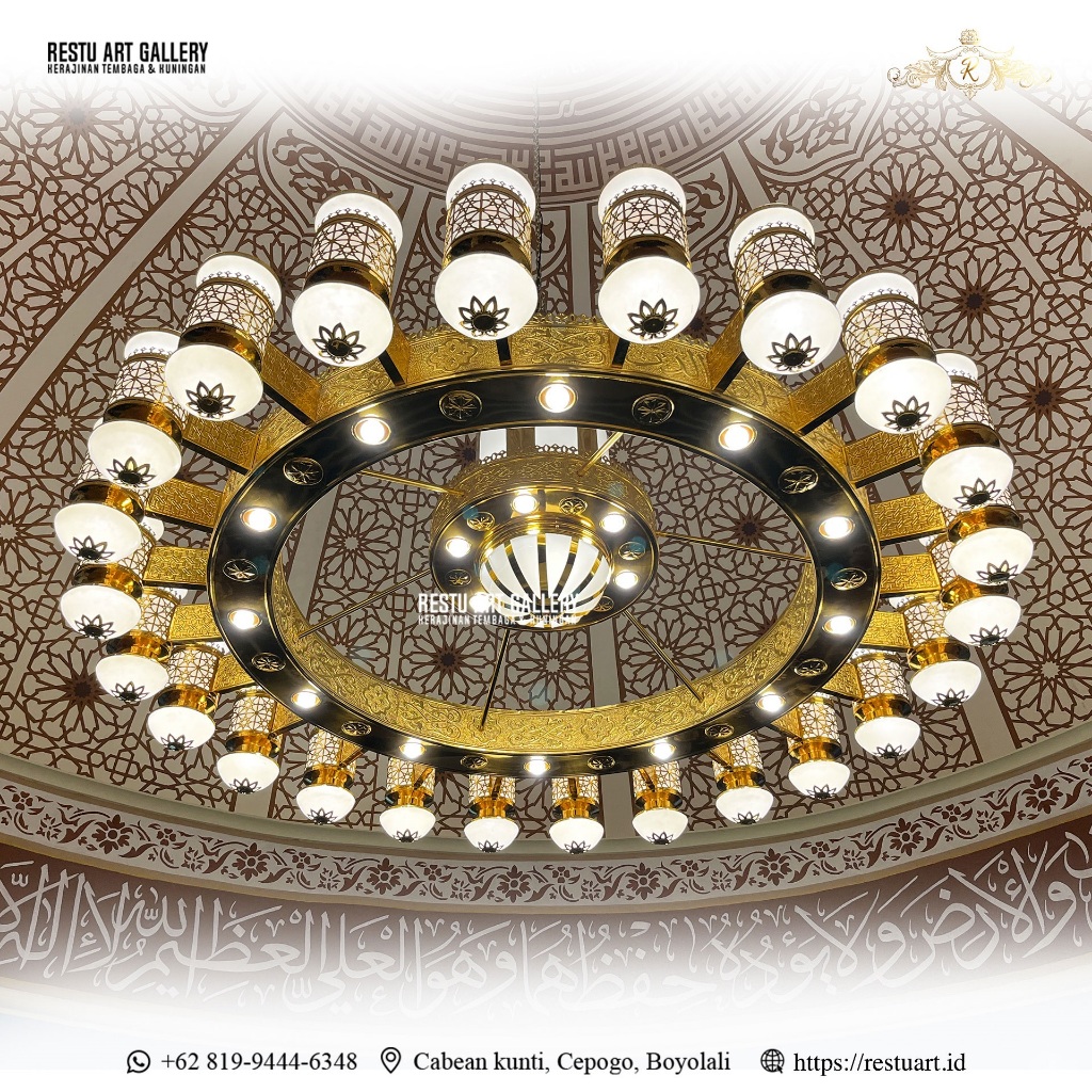Lampu Hias Masjid | Lampu Gantung Masjid | Lampu Nabawi | Lampu Kuningan Custom