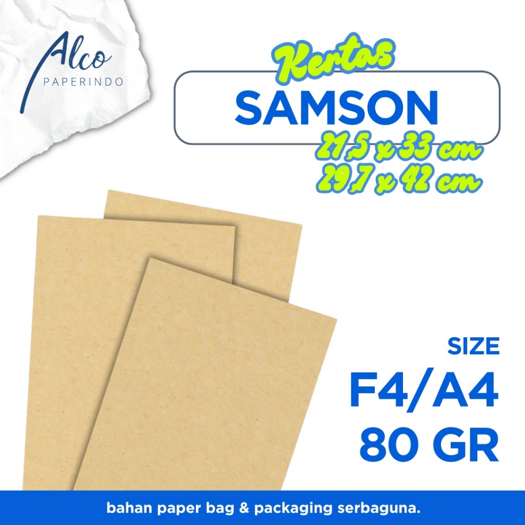 

Kertas Samson Coklat 80 gr ukuran A4 & F4