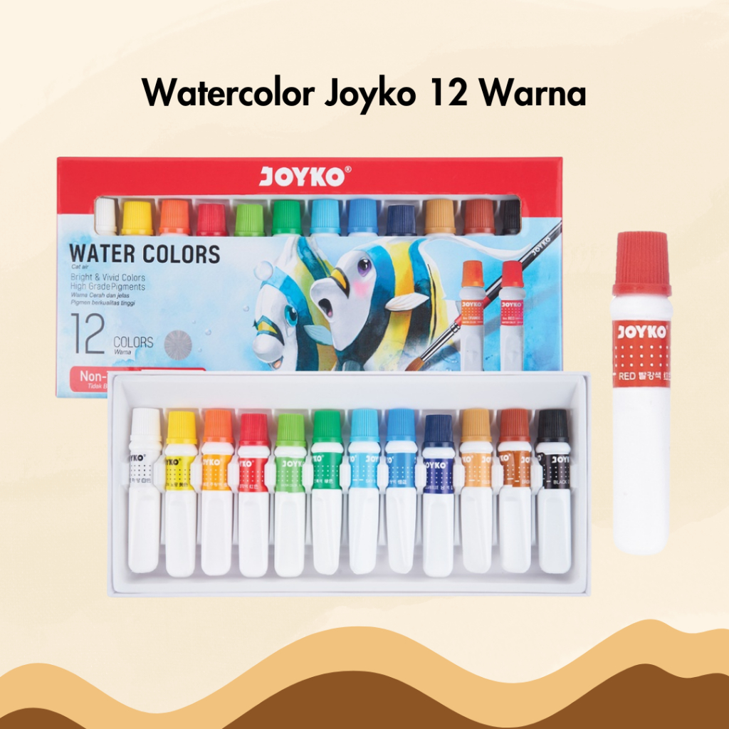 

Cat Air Joyko 12 Warna Set Watercolor Colour WC-6ML-12C