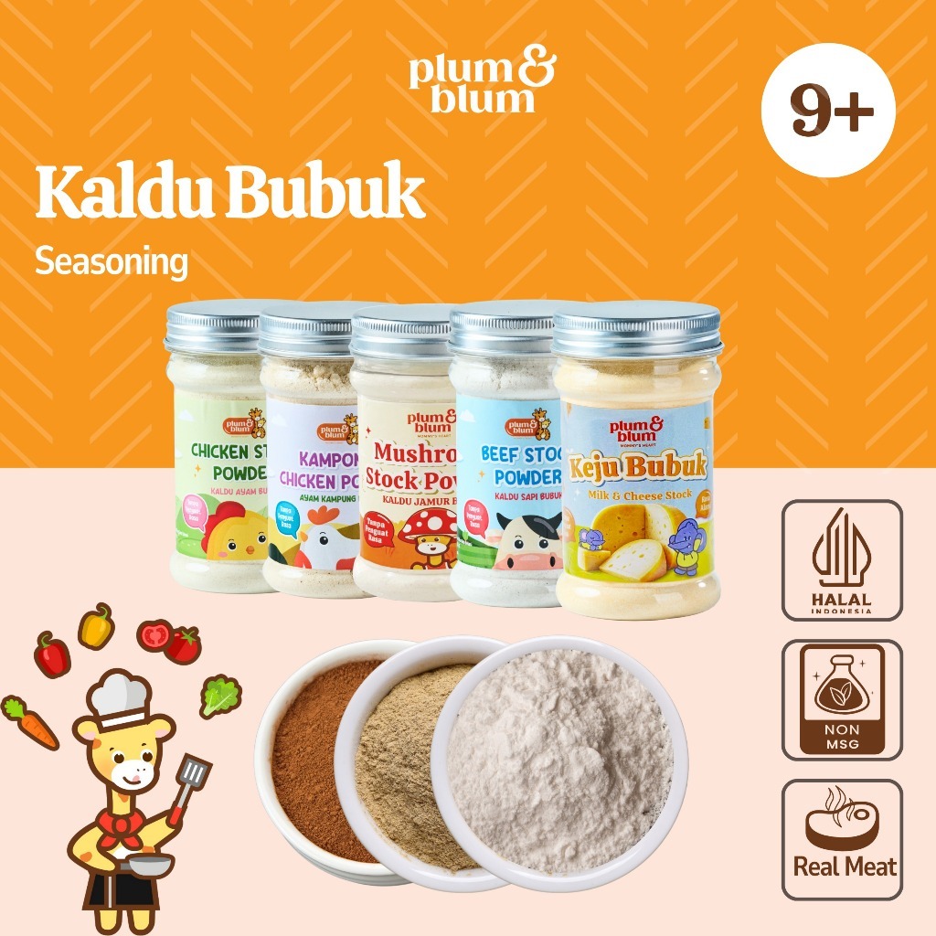 

Plum & Blum Kaldu Mpasi Kaldu Sapi Kaldu Ayam Kaldu Jamur - 90 gram