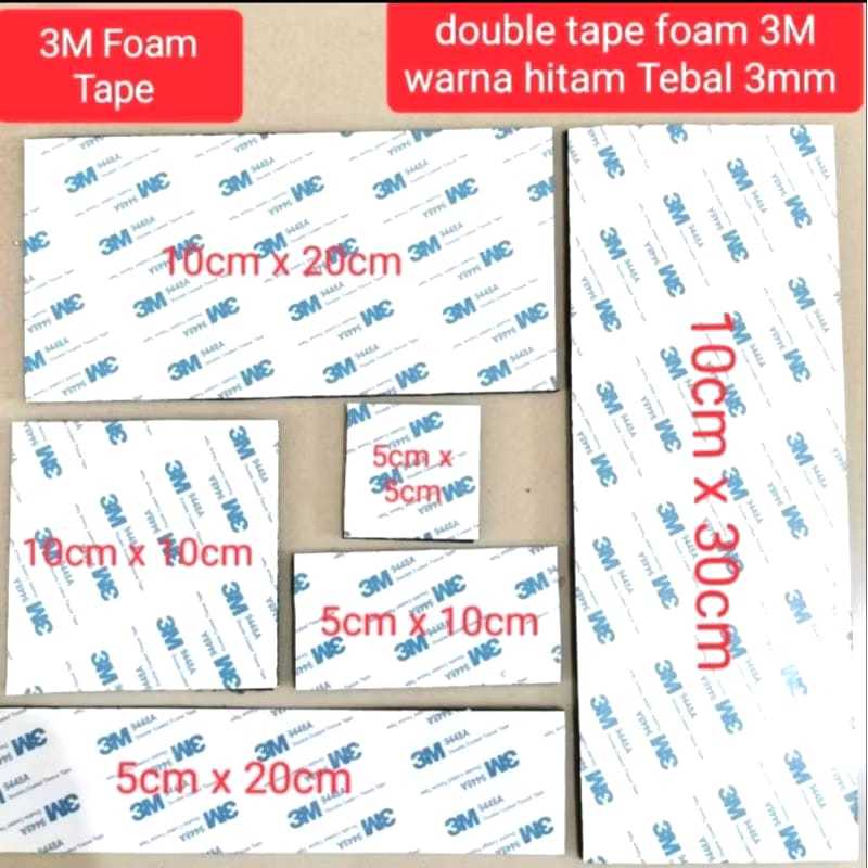 double tape foam tebal 3mm double tape super kuat