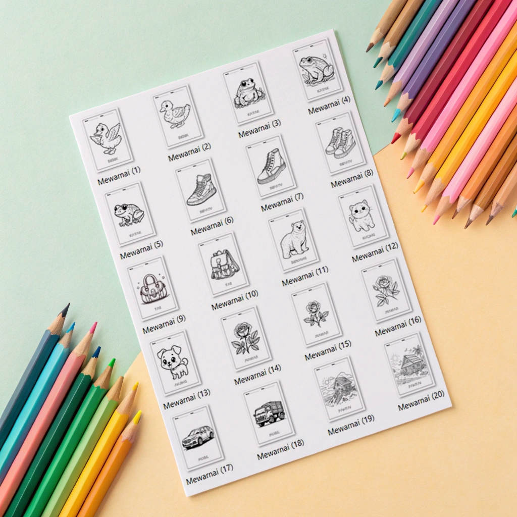 

Buku Mewarnai 20 Halaman + Cover Custom Nama