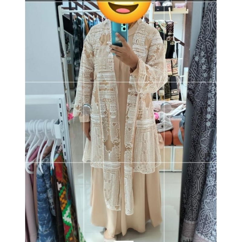 Gamis Set Outer Premium Delovera NEW
