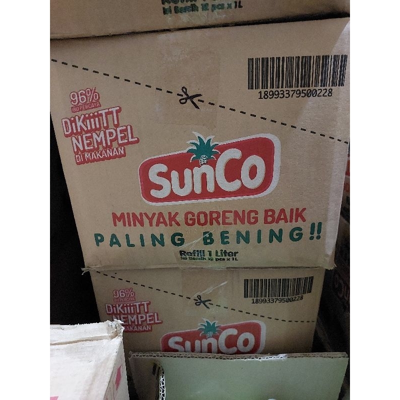 

Minyak Goreng Sunco 1L 1 Dus isi 12pcs