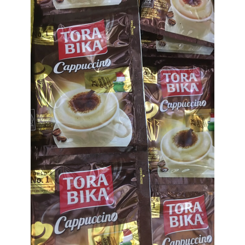 

TORABIKA Cappuccino whit Cocoa Granule 10pcs (1renceng@25g)