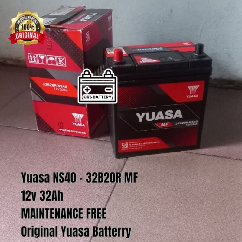 Aki Mobil Kering Toyota Avanza, Rush, Raum Accu Yuasa NS40 MF 32Ah