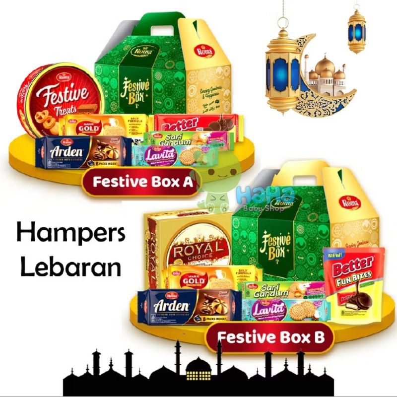 

Hampers Box happynes Festive box/Mayora/Parcel Free toples