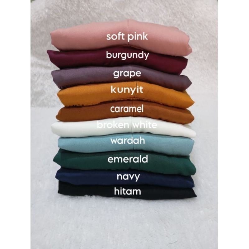 GAMIS RAYON POLOS TEBAL, DRESS RAYON TWILL, GAMIS SUSUN 3 RAYON TEBAL, DRESS REMPEL RAYON POLOS