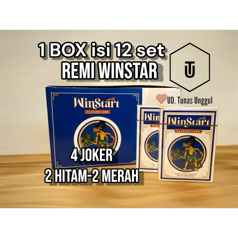1Box KARTU REMI WINSTAR 4 JOKER / REMI WAYANG