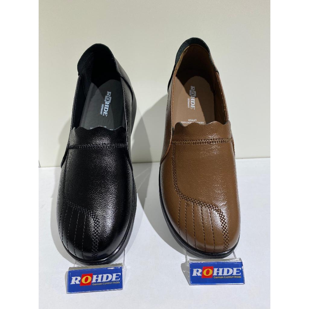 ROHDE 7115  Sepatu Kulit Formal Wanita warna Brown dan Black