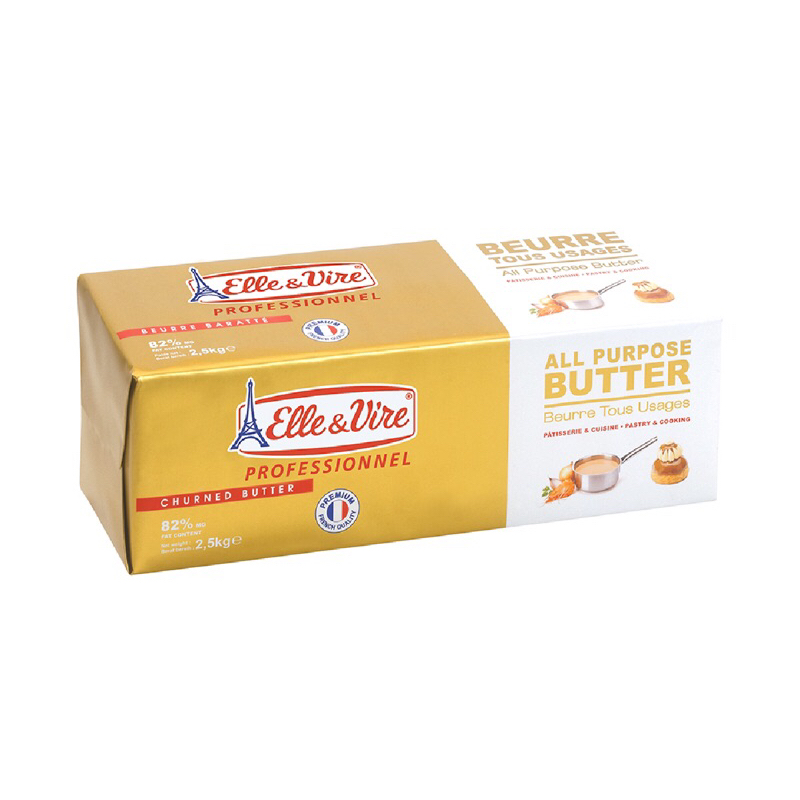 

ELLE&VIRE UNSALTED BUTTER 2.5KG/ELLE & VIRE MENTEGA TAWAR 2,5KG