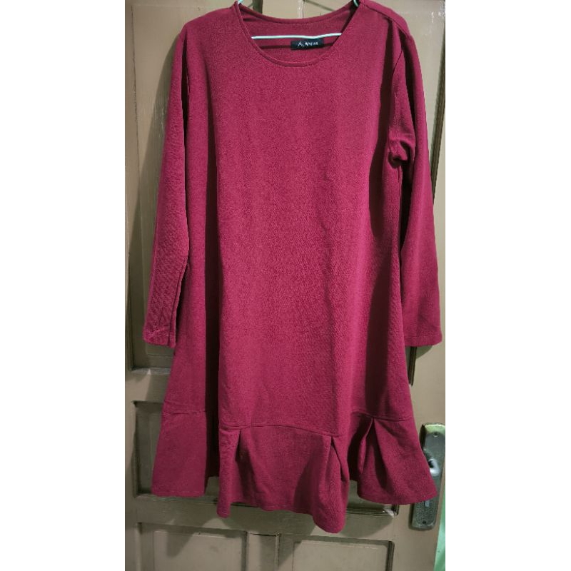 Tunik kaos merah by amirah