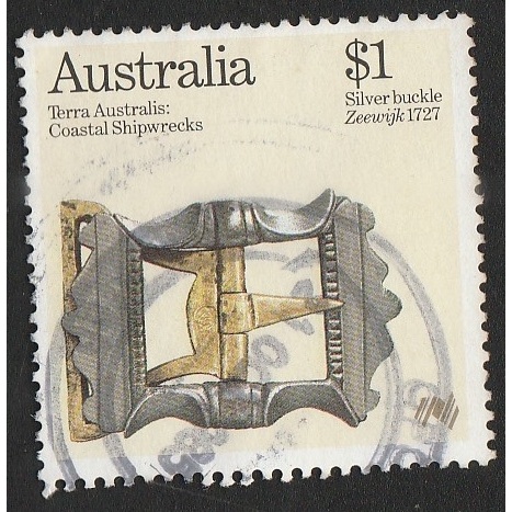 

A 11542 SATU BUAH PRANGKO AUSTRALIA NOMINAL BESAR $1 TEMA SILVER BUCKLE TAHUN 1727 DENGAN KONDISI SUDAH ADA CAP