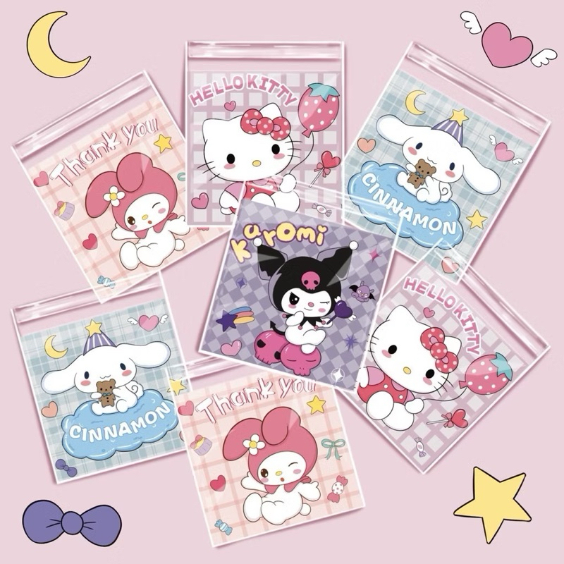 

Plastik OPP dengan Lem Snack Cookies Kue Hampers Sanrio Cinnamoroll Kuromi Melody HelloKitty