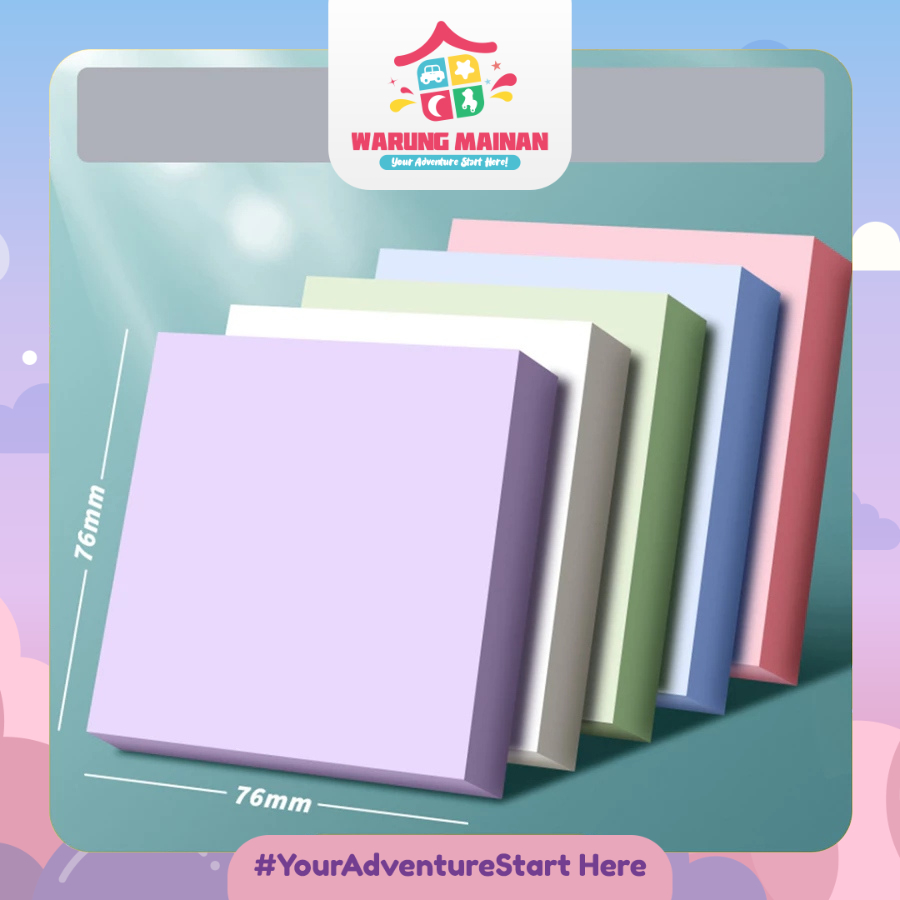 

[WARUNGMAINAN] [ATK12] STICKY NOTES ISI 400 Catatan tempel lucu catatan tempel kantor berwarna-warni catatan tempel kreatif yang dapat disobek mengatur stiker pesan