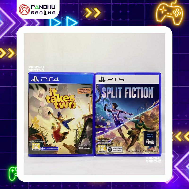 Split Fiction PS5 + It Takes Two PS4 Second Mulus Reg 3 Asia Splitfiction PS 5 | PS 4