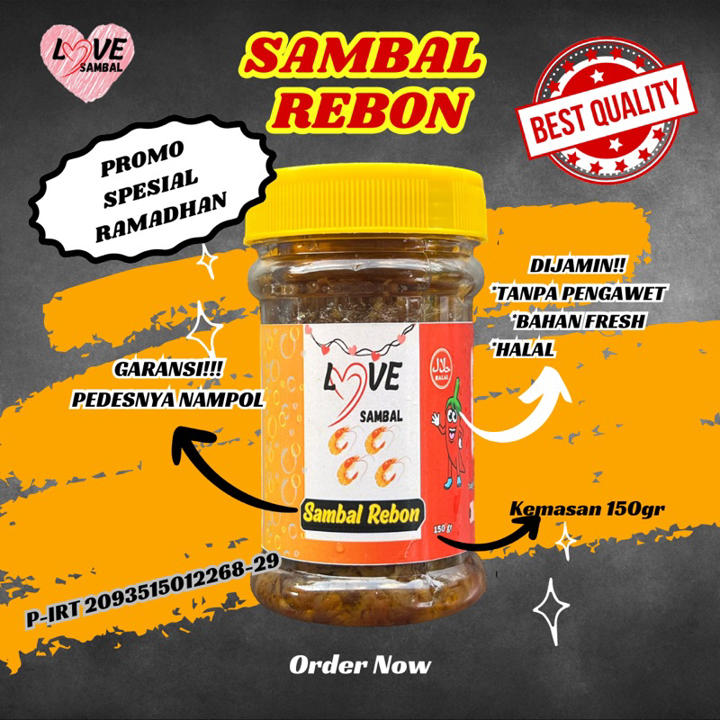 

Sambal rebon by Love sambal kemasan 150gram