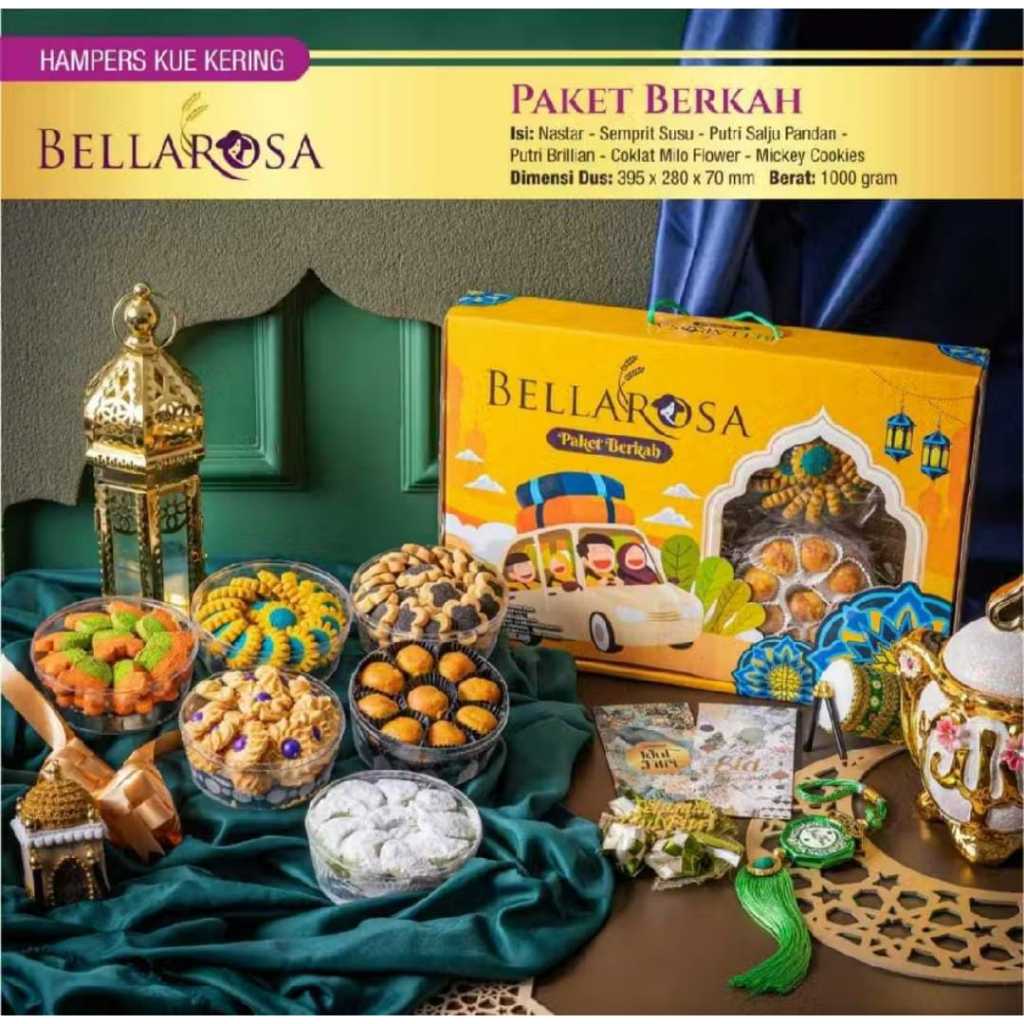 

EDISI LEBARAN HAMPERS PAKET BERKAH KUE KERING BELLAROSA PARCEL IDUL FITRI