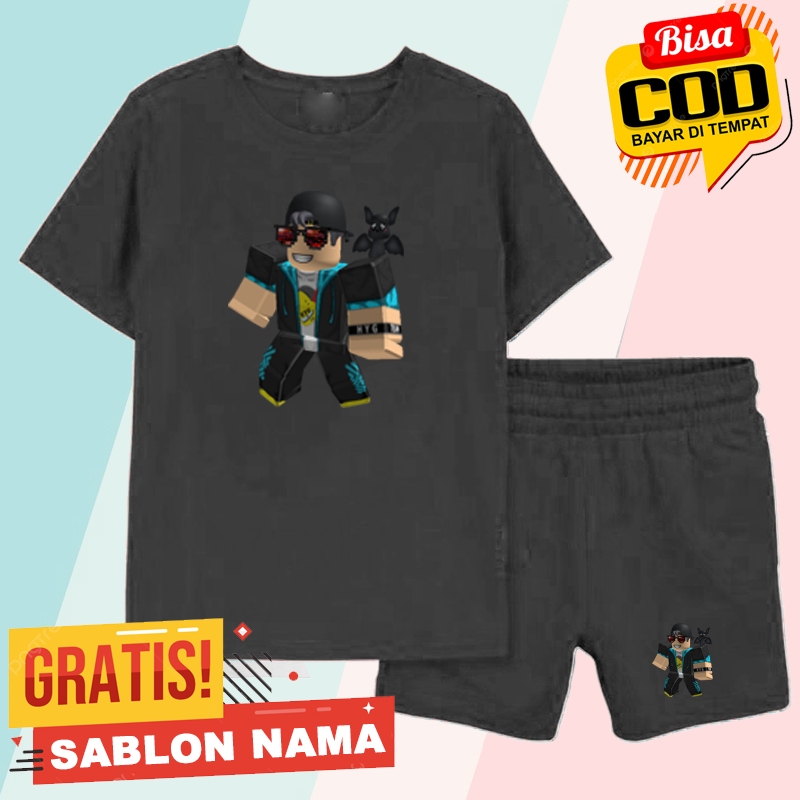 Setelan Koas Anak Roblox Hayogo / Baju Setelan Celana Kaos Anak Laki Laki & Perempuan Custom Nama Ro