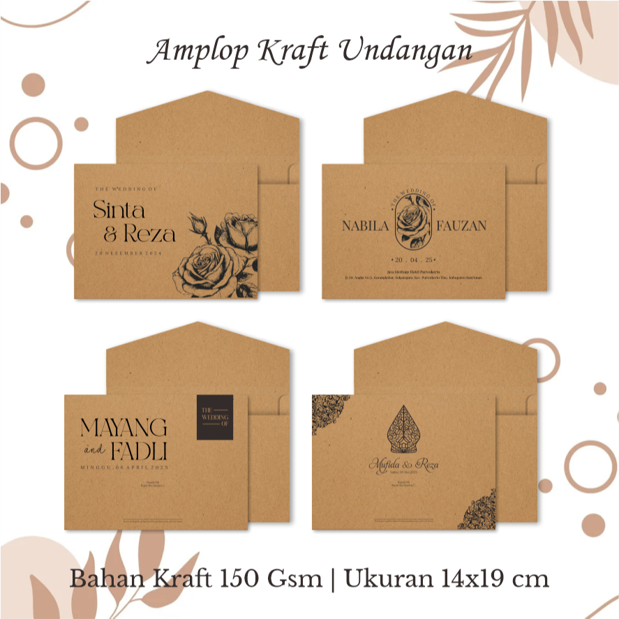 

Amplop Kraft Undangan | Amplop Vintage | Ukuran 14x19