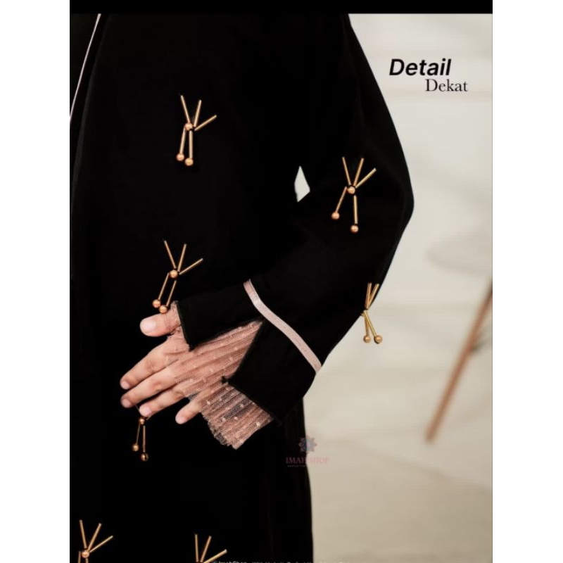 new abaya 991 outer black tiara swarosky gamis arab ziper hitam