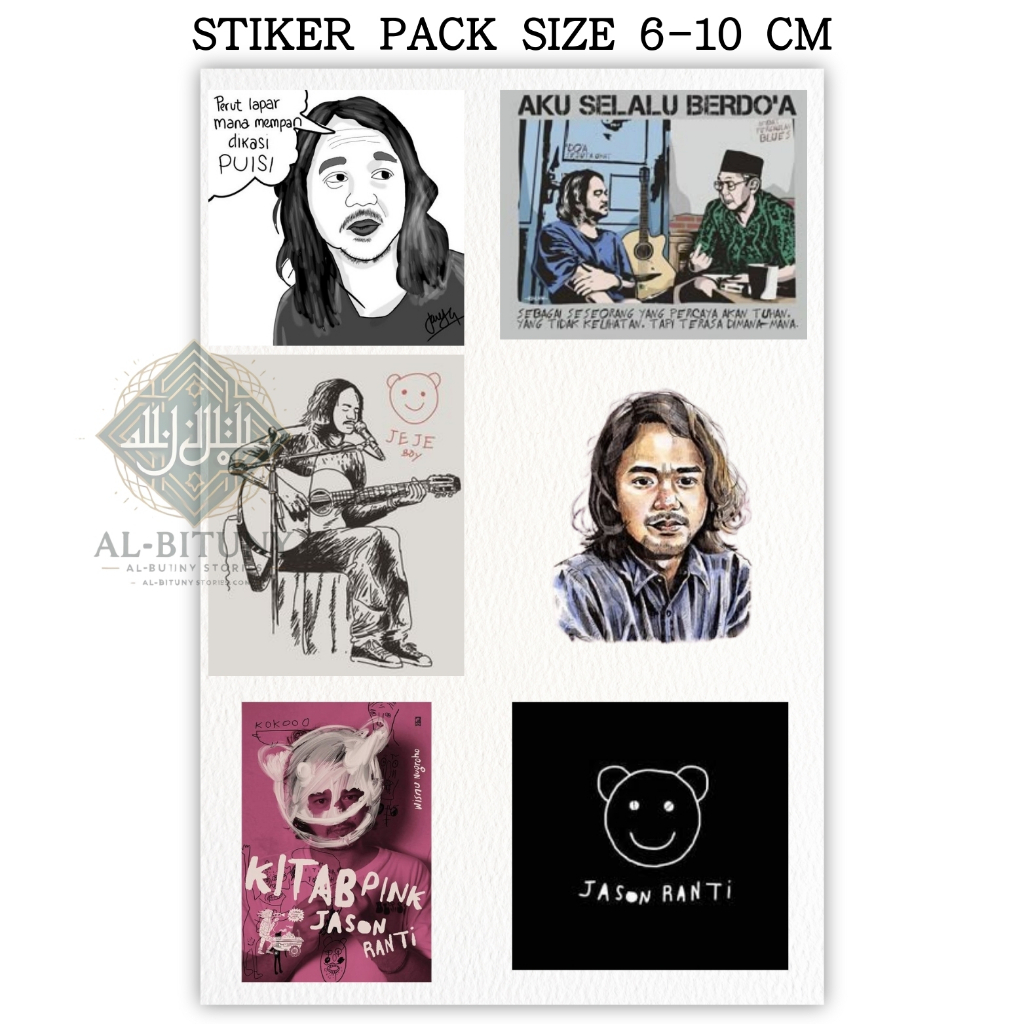 

Sticker Pack Jason Ranti - Jeje - Aesthetic – Ukuran 6-8 cm | Stiker Waterproof & High Quality