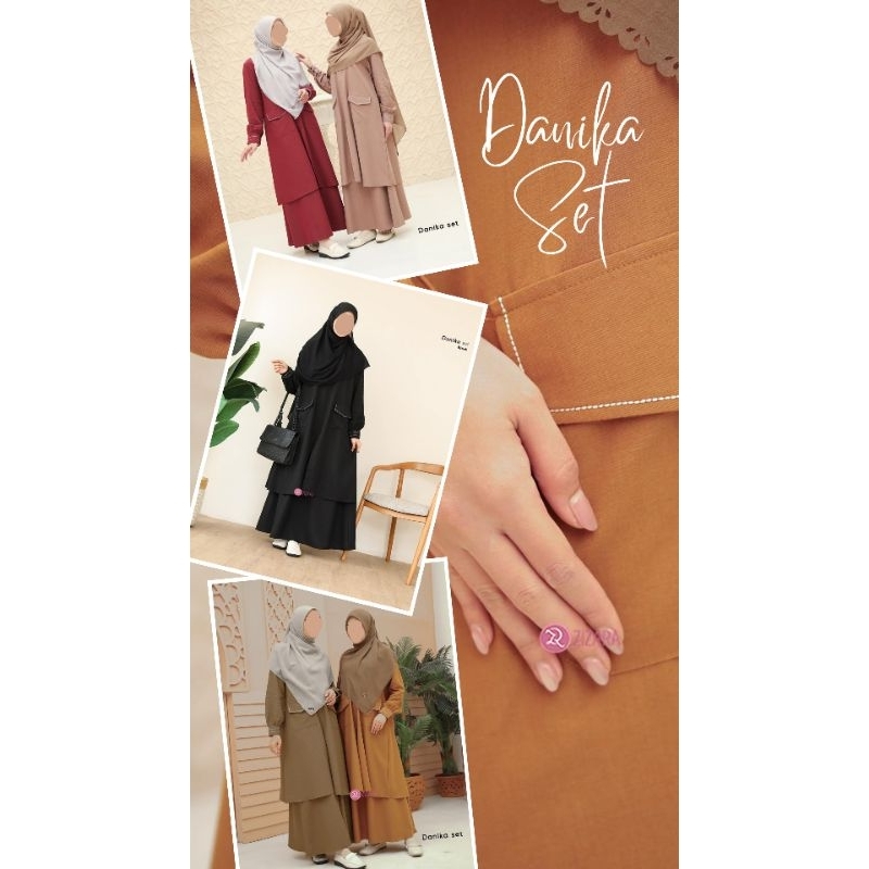 Zizara - Danika Set Tunik Rok Polos Katun