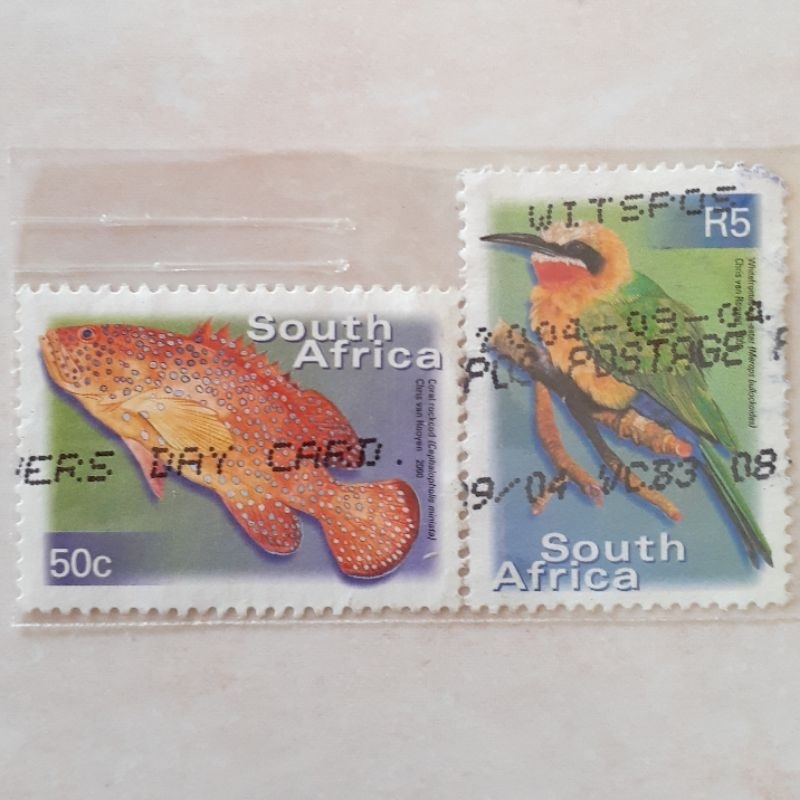 

Perangko Afrika Selatan Definitives Flora and Fauna Tahun 2000 set 2pcs