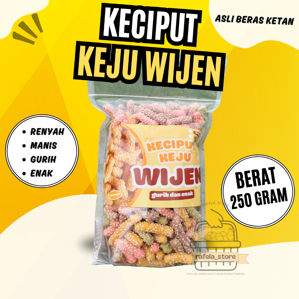 

Kue Keciput wijen ketan asli kemasan 250 gram premium