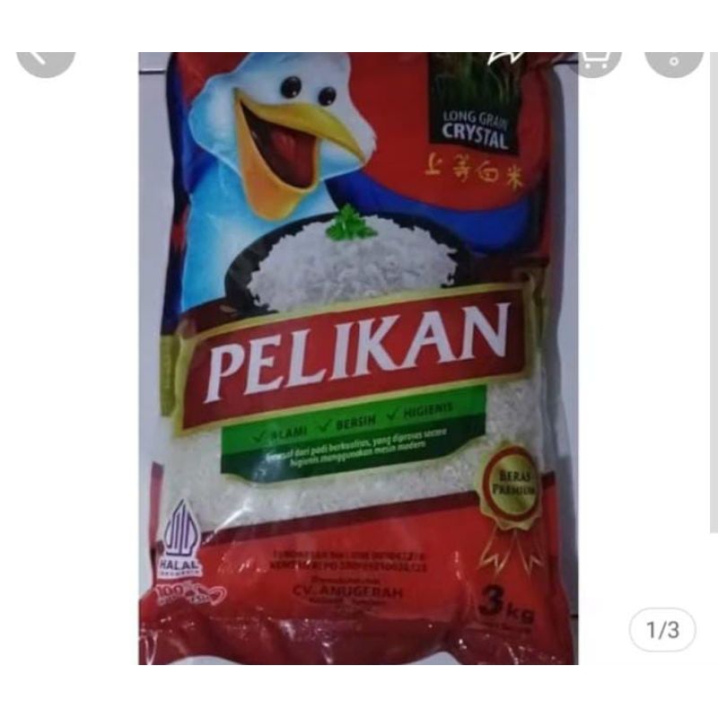 

Beras Pelikan 3kg