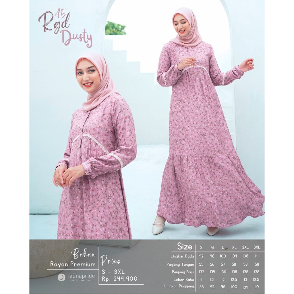 Raunapride RGD 45 Gamis Dewasa Harian Ibu Menyusui