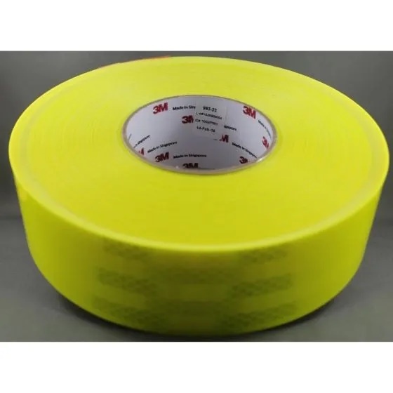 3M 983-23 Yellow Green Fluorescent Diamond Grade Reflective Tape Conspicuity Scotchlite Safety Sign