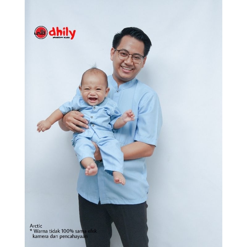 DHILY kemeja koko couple ayah anak, Koko Ayah anak LIGHT BLUE / BIRU MUDA