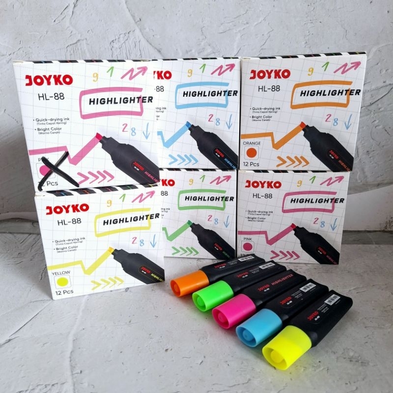 

(12 Pcs) Highlighter Joyko HL-88