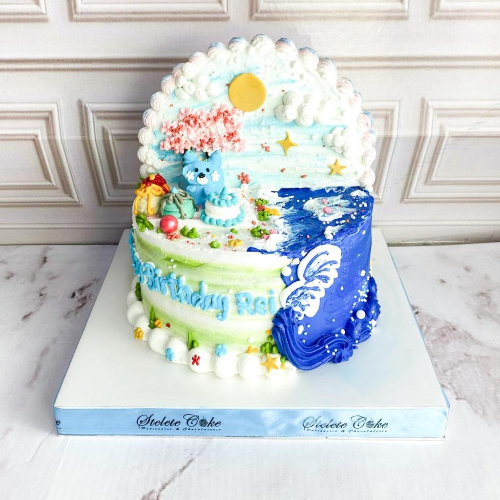 

Kue Ulang Tahun/Birthday Cake/Kue Ultah Tema Awan/Kue Tema Langit/Kue Birthday Jakarta