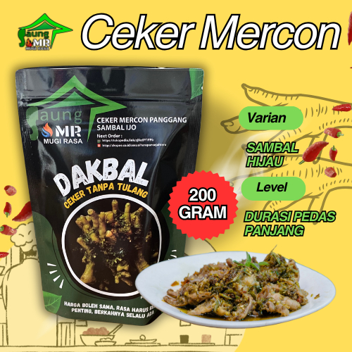 

200 gram | Ceker Mercon Rasa Sambal Ijo | Ceker Tanpa Tulang / ready to eat