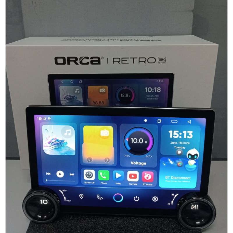 HEAD UNIT ANDROID ORCA RETRO 6/256GB / ORCA RETRO DUAL KNOB ROTARY 11,5 INCH / 2K SERIES