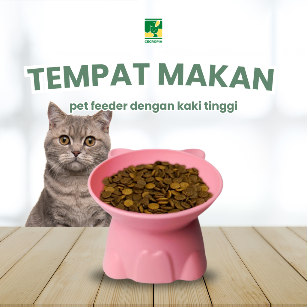 Tempat makan kucing petfeeder (kaki tinggi)
