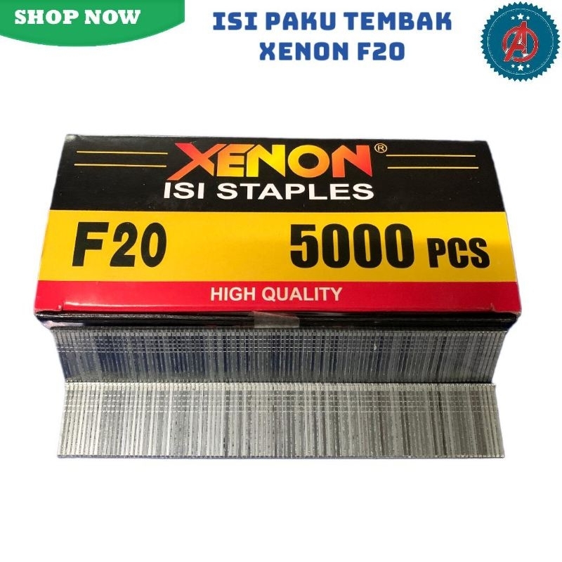 

Isi Paku Tembak Xenon F20 Biasa Extra Sharp Type I / Refill Isi Air Nailer Xenon 20mm / Paku Lurus F20 Xenon