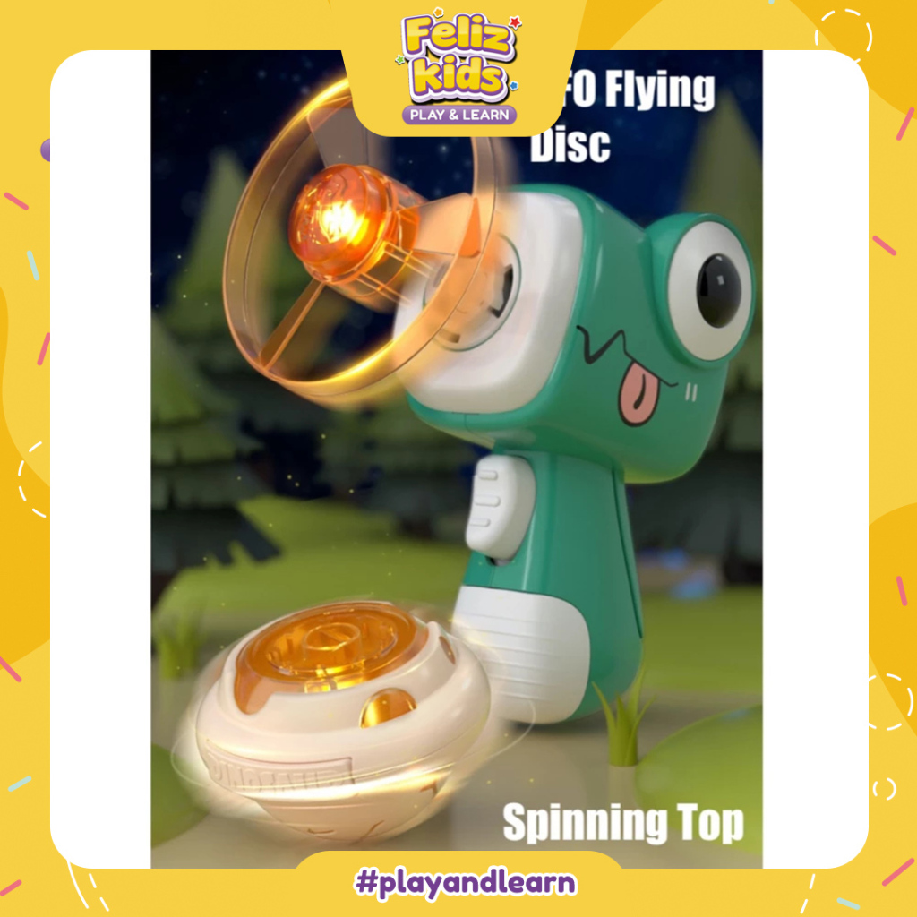 [FELIZKIDS] [FK404] Mainan Anak Pistol Gasing Putar Spinning Toys Pistol Ketapel Cute Dino