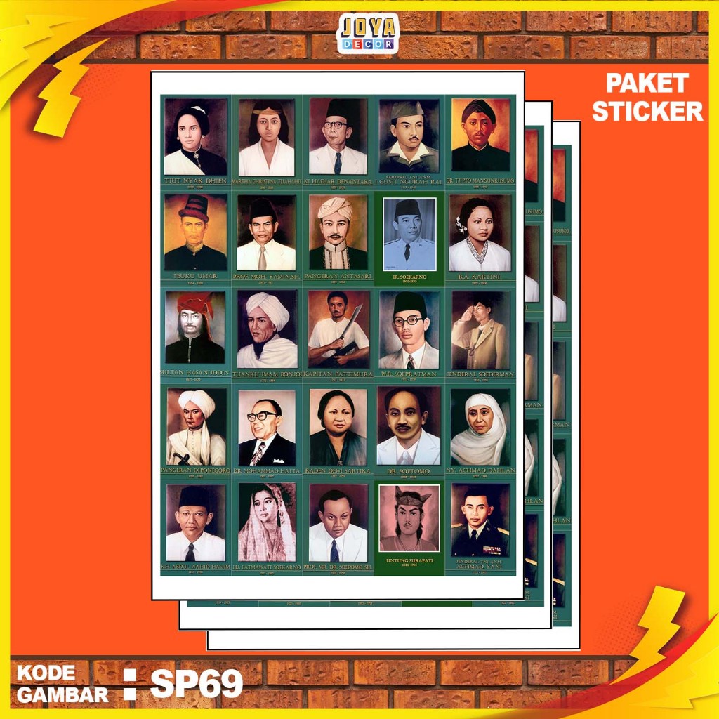 

GAMBAR STICKER PAHLAWAN / STIKER PAHLAWAN / PAKET STIKER PAHLAWAN PER 25 PCS / KODESP69