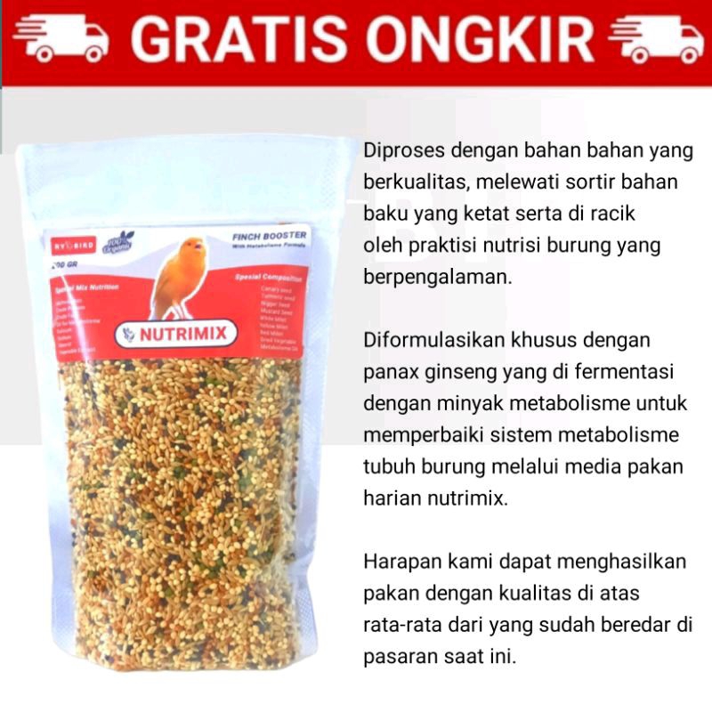 NUTRIMIX KENARI Pakan Burung Kenari Makanan Burung Khusus Burung Kenari Makanan Penggacor Burung Ken