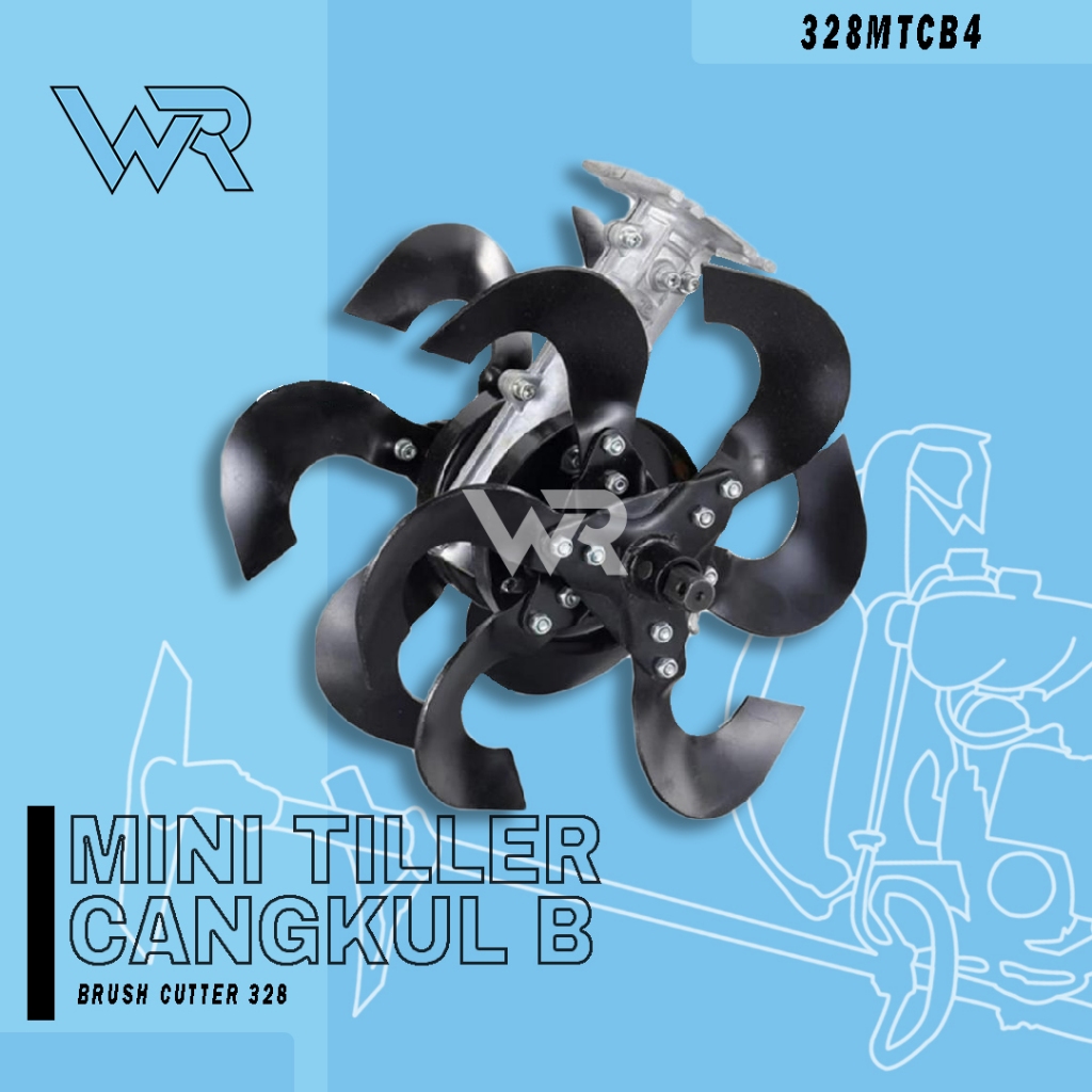 Mini Tiller Cangkul B 328 Brush Cutter Mesin Potong Rumput