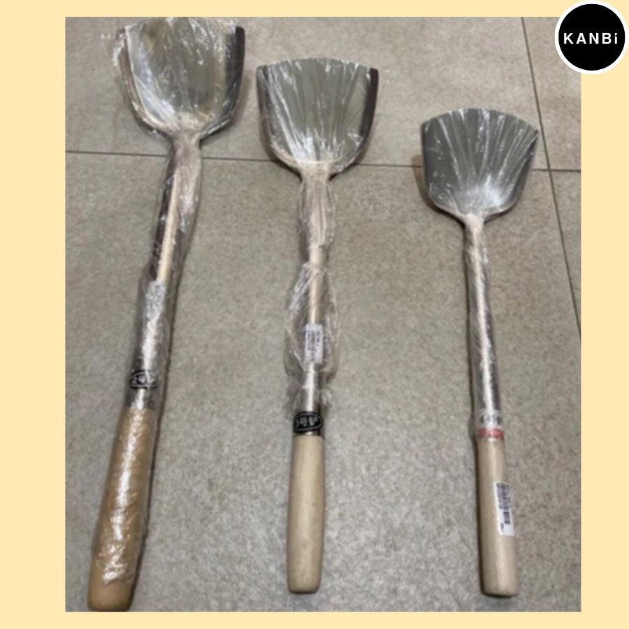Sutil Premium Stainless Kayu KL - 50 | Spatula Stainless Tebal | Sutil Stenless Steel Tebal | Sutil 