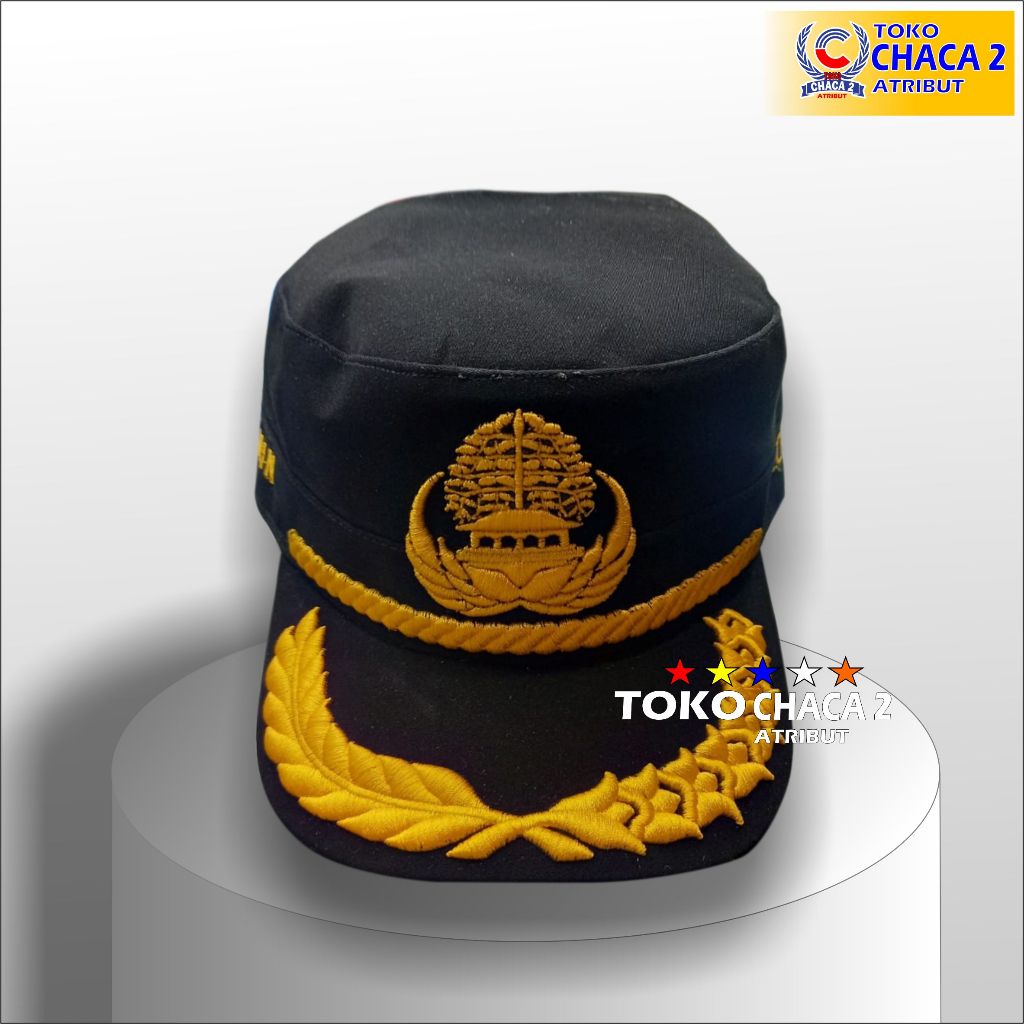 TOPI KOMANDO KORPRI HITAM BIS BORDIR NAMA - TOPI HITAM KOMANDO KORPRI - TOPI KOMANDO ASN PADI DAN KA