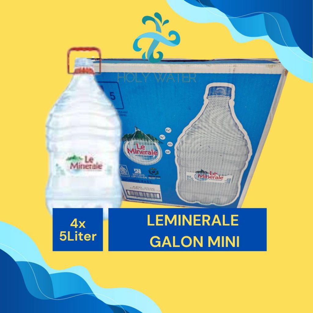 

(INSTANT / SAMEDAY) LEMINERALE GALON 5 LITER KEMASAN DUS DAN SATUAN - READY LEMIN LE minerale GALON 15 LITER, 5L, 3 L, 1500 MILI, 600ML, 330 ML Air Minum Kemasan Botol Minuman